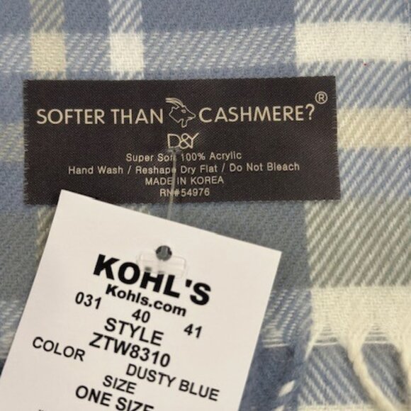 Softer Than Cashmere? Classic Plaid Fringe End Scarf - Picture 5 of 5